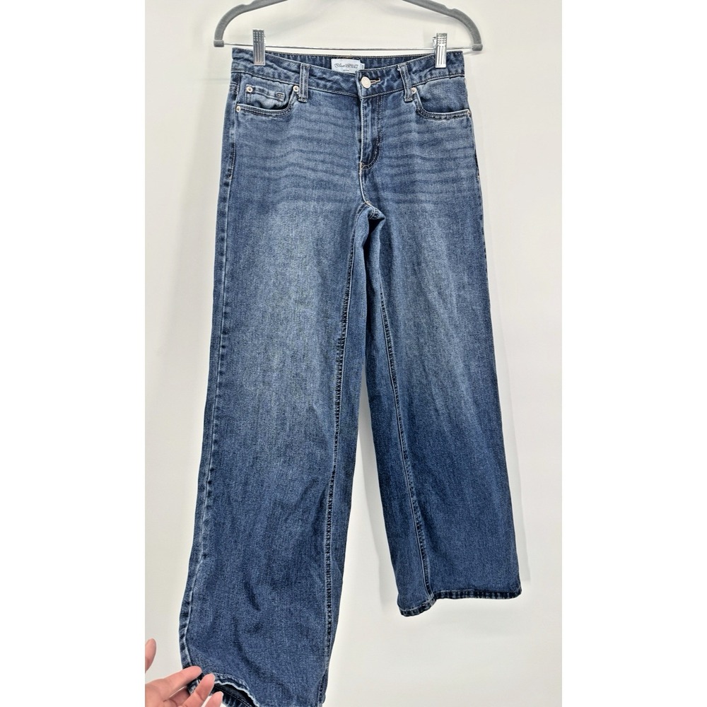 Vintaga Y2K Blue Asphalt 90s Baggy Wide Leg Jean Denim 0 Midrise Retro Classic